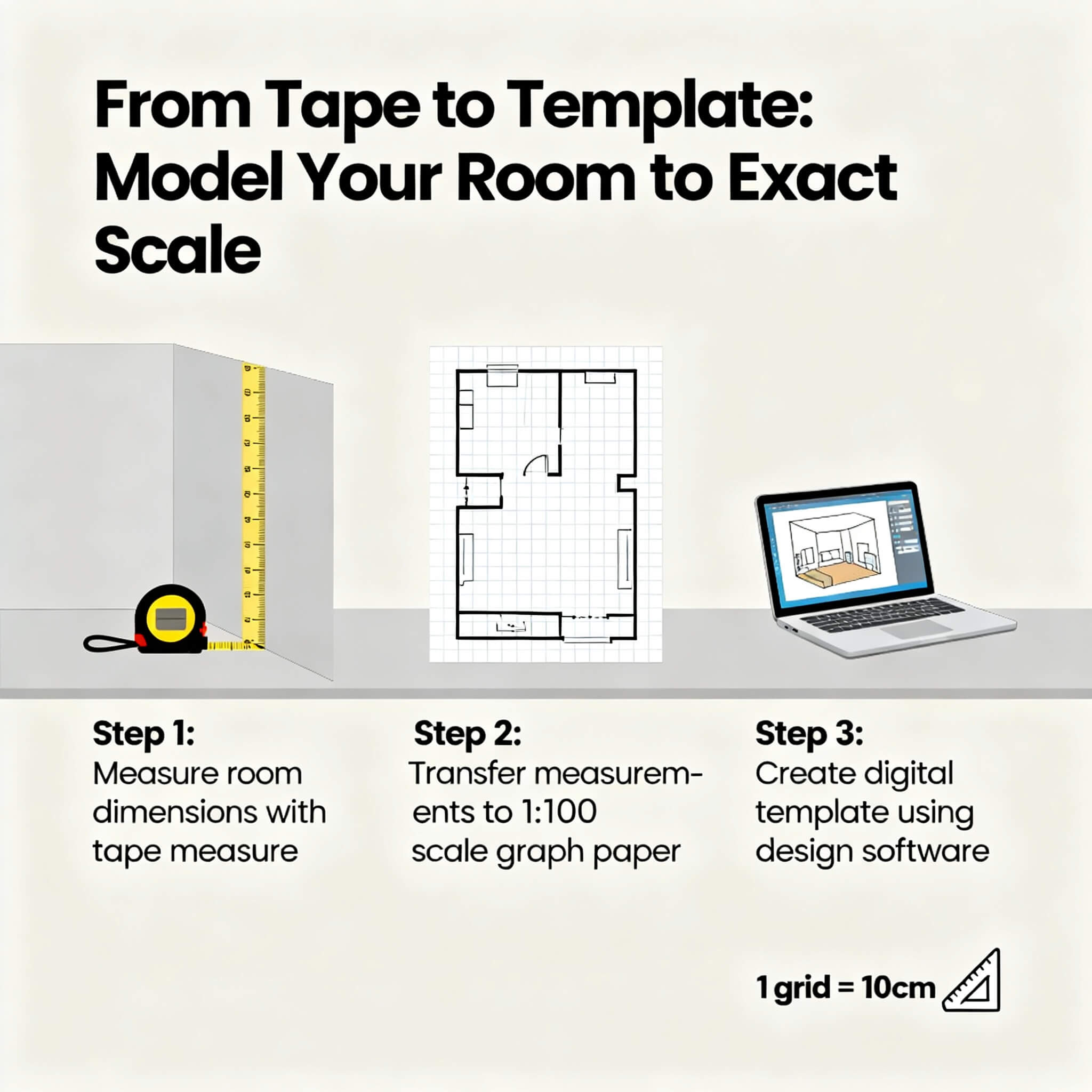 From Tape to Template: Model Your Room to Exact Scale