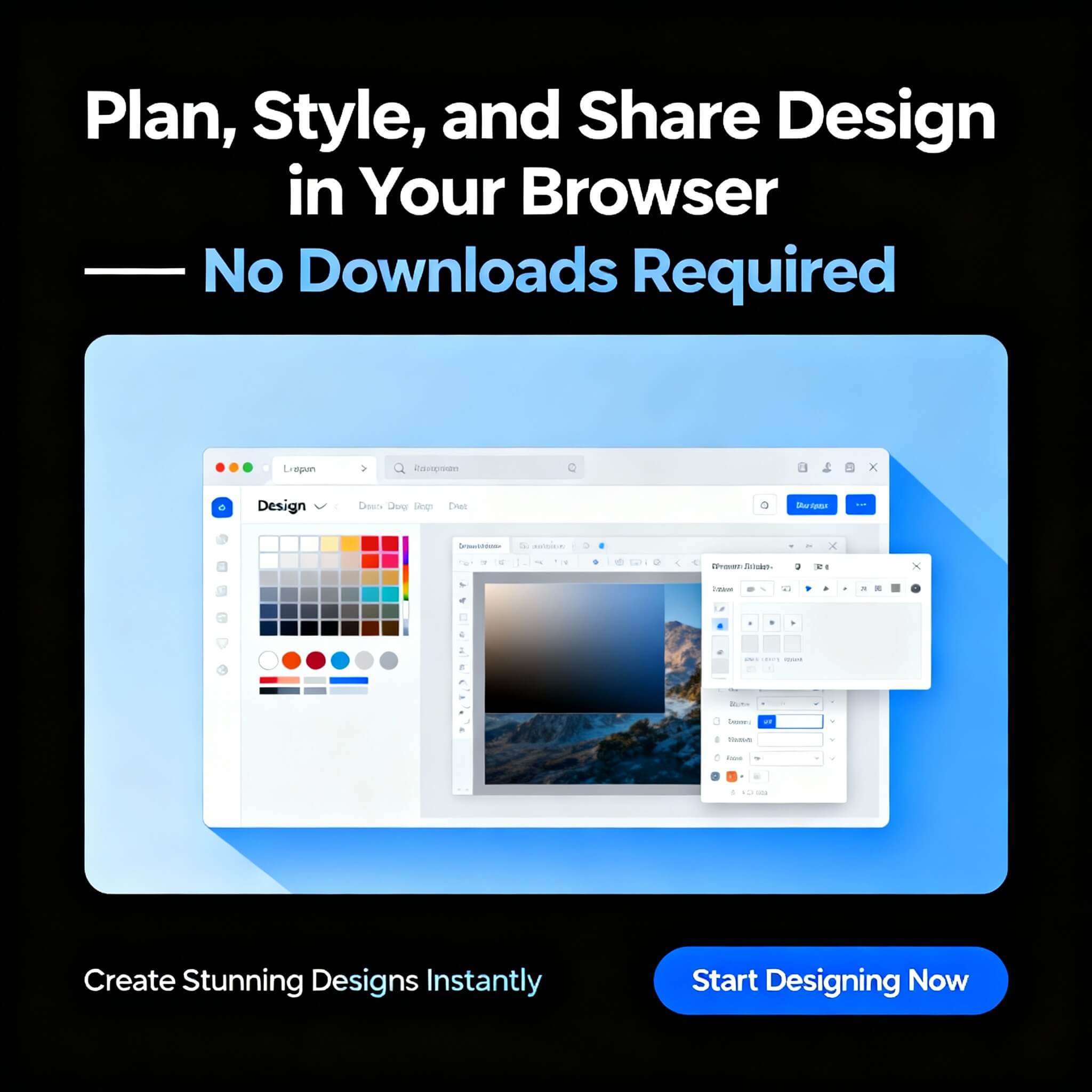 Plan, Style, and Share Design in Your Browser: No Downloads Required