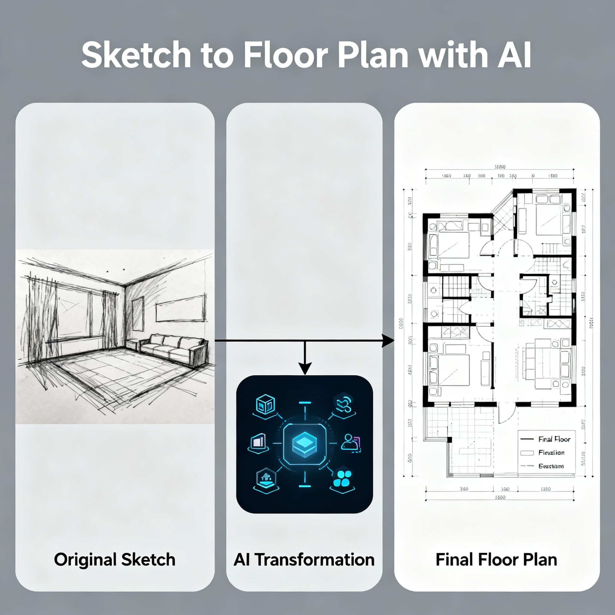 Turn a Sketch into a Floor Plan with AI