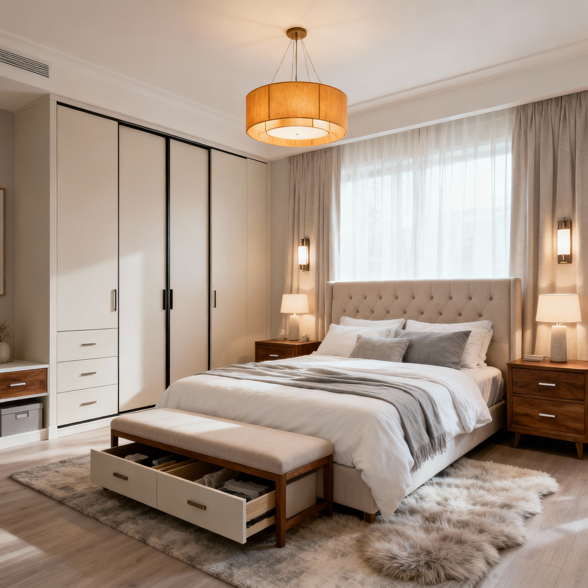 AI Bedroom Makeovers: Layout, Storage & Lighting Ideas