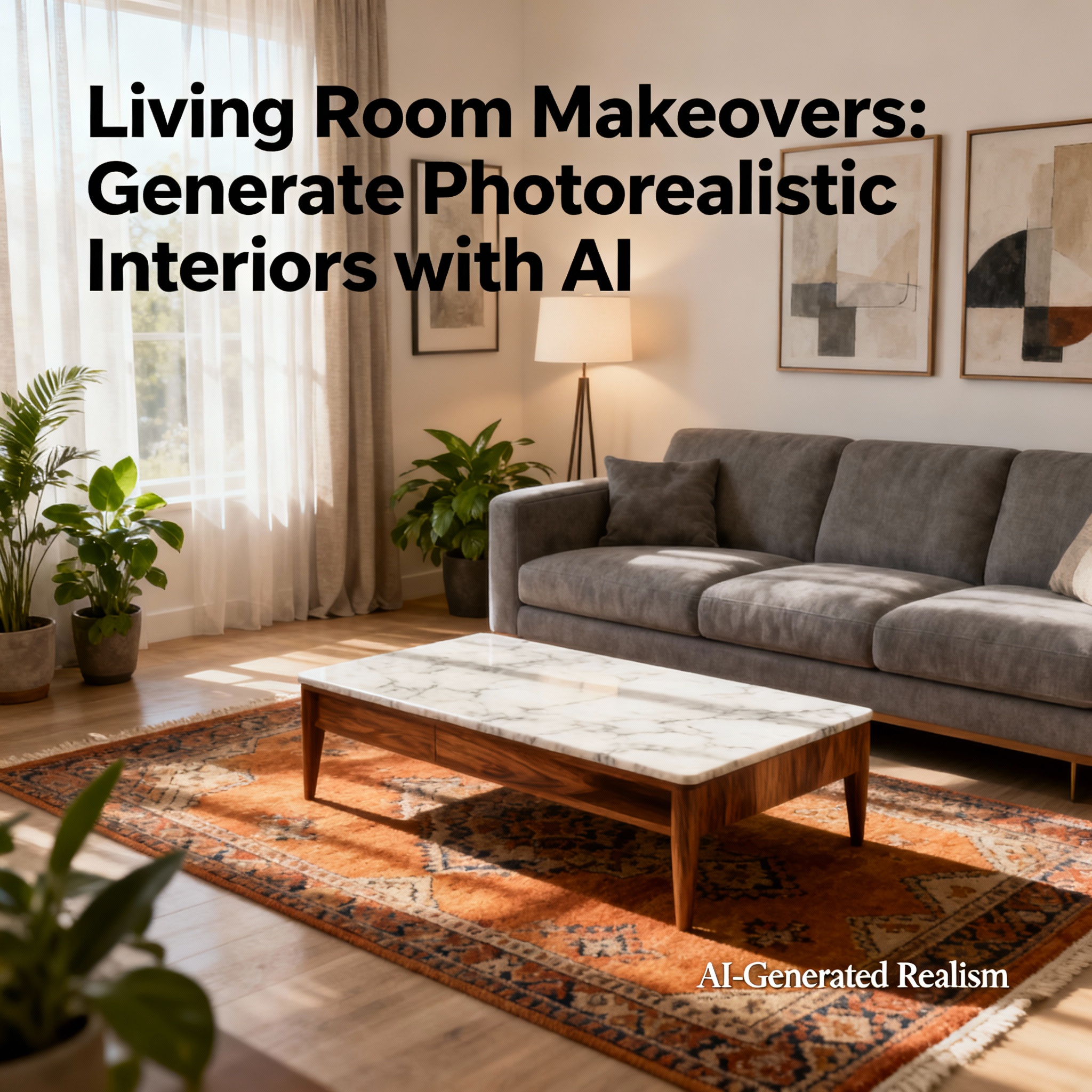 Living Room Makeovers: Generate Photorealistic Interiors with AI